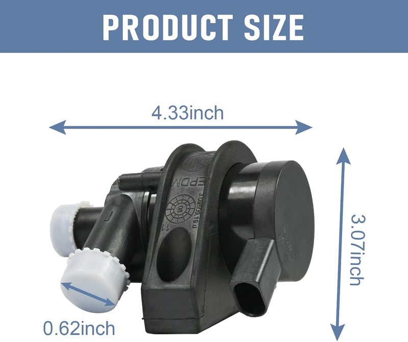 RALBDX Auxiliary Cooling Water Pump With Plug Compatible With A3 A4 TT,VW Beetle Jetta Passat Tiguan CC Eos Golf GTI - 2.0T Engine Replace 1K0965561J - Image 4